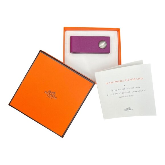 Hermes In the Pocket Lacie Key USB Drive 16GB Brown Leather New - Picture 2 of 6